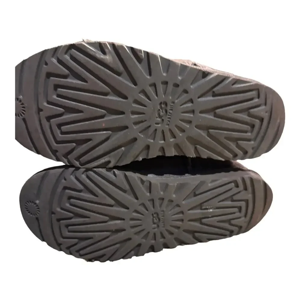 UGG Chocolate Brown 12" High Brown Suede Boots Womens Size 6 - Picture 5 of 10